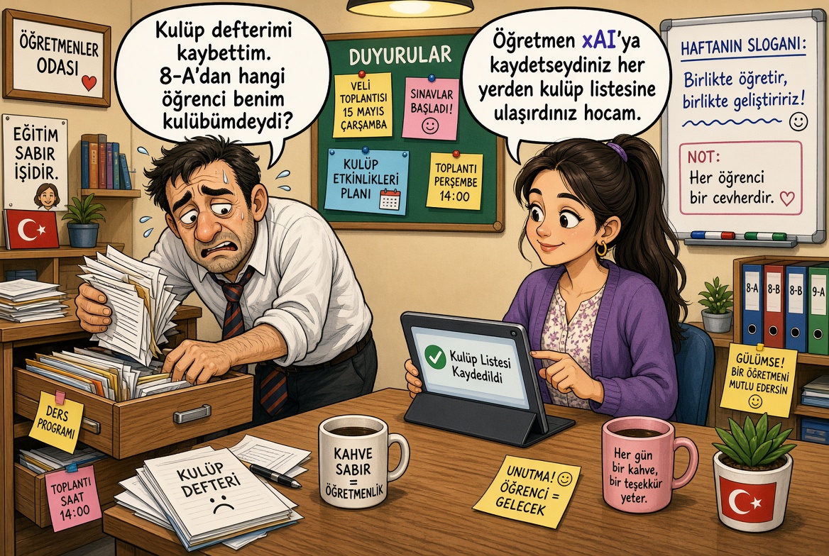 Kulüp defteri ve öğrenci listesi
