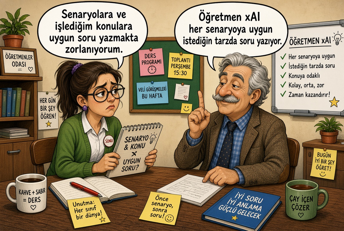 Senaryoya ve konuya uygun soru üretimi